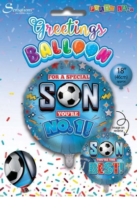 For A Special Son Happy Birthday 18'' Round Foil Balloon